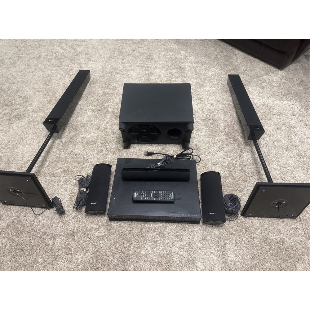 Sony BDV-E280 3D Blu-Ray/DVD 5.1 Home Cinema System w/Subwoofer Speakers Remote